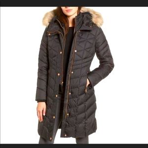 ANDREW MARC Meadow Down&Feather Fill Coat FurTrim